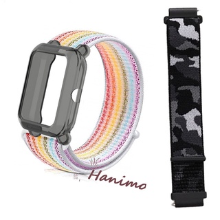 เคสป้องกันโทรศัพท์ไนล่อน แบบนิ่ม พร้อมสายคล้อง 20 มม. สําหรับ Amazfit Bip U pro Strap Gts 2 Mini Gts 2 Mini Cover Amazfit Bip 3 Bip U pro