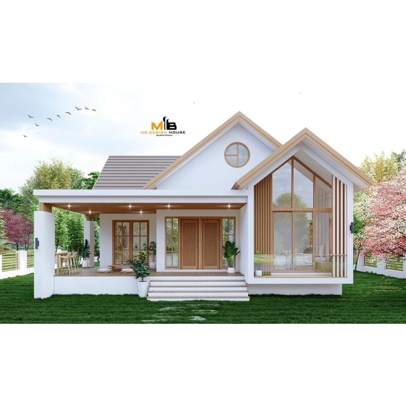 S02 แบบบ้านสำเร็จรูป แบบบ้านในสวน มินิมอล