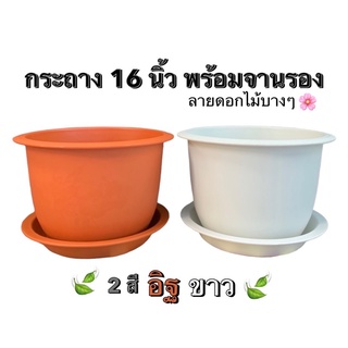 กระถาง 16”นิ้วพร้อมจานรอง16”