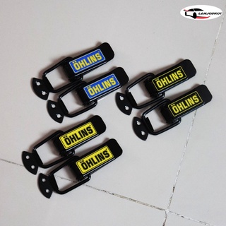 กิ๊บล็อค กันชน สเกิร์ตหน้า แต่งรถซิ่ง รถแต่ง ตัวยึดกันชน ลาย OHLINS 1 คู่ ตัวใหญ่ ใส่ได้ทุกรุ่น