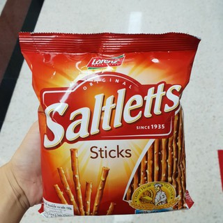 ขนมปังอบกรอบชนิดแท่งรสดั้งเดิม Lorenz Saltletts Classic 150g.