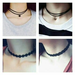 Choker minimal แบบเส้นเดียวและสองเส้น