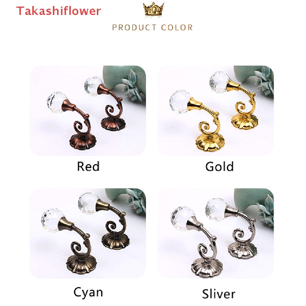 แนะนำ ผ้าม่าน (Takashiflower) ตะขอโลหะคริสตัล สําหรับแขวนผ้าม่าน 2 ชิ้น ราคาพิเศษ มีเก็บเงินปลายทาง