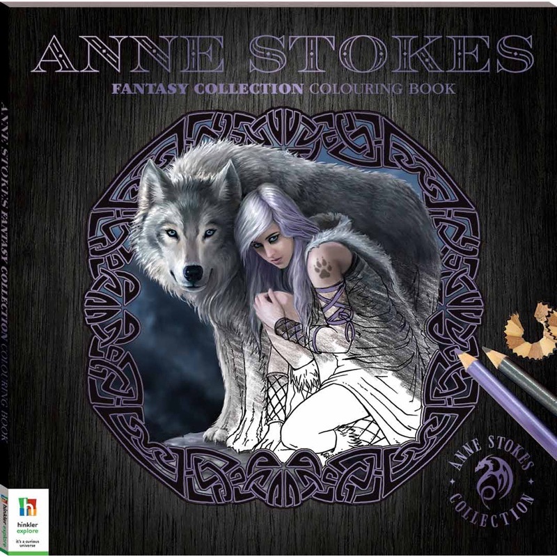 [11.38 x 0.25 x 11.75 inches] Anne Stokes Fantasy Collection Colouring Book by Hinkler Books