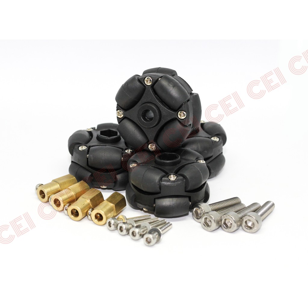 Omni Wheel 38mm วัสดุพลาสติกคุณภาพสูง (แถมข้อต่อมอเตอร์)