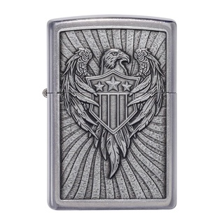 Zippo ไฟแช็กรุ่น 49450 Eagle Shield Emblem ของแท้ รับประกันตลอดชีวิต นำเข้าและจำหน่ายโดยตัวแทนจำหน่าย