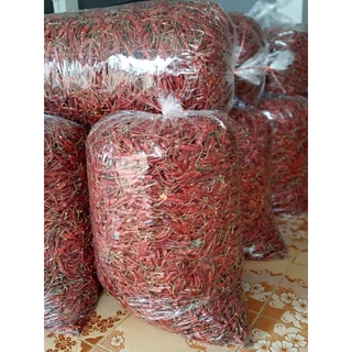 พริกแห้งอินเดียมีก้านเผ็ดจี๊ดจ๊าดสีสวยเกรดA1 โล180 ยาท