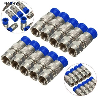 MCHY&gt; 10x RG6 F Compression Connector Coax Cable Coaxial Fitting Compression Tool Set new