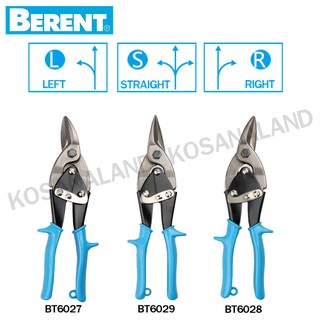 Berent กรรไกรตัดแผ่นโลหะ 10 นิ้ว รุ่น BT6027 / BT6028 / BT6029 ( Aviation Tin Snips )