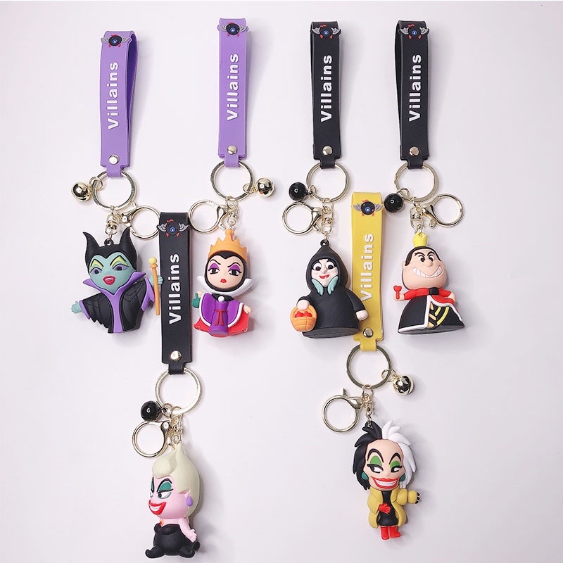 พวงกุญแจ Disney Villains ดิสนีย์ เหล่าวายร้ายสุดน่ารักจาก ดิสนีย์ พวงกุญแจตุ๊กตา พวงกุญแจห้อยกระเป๋า พวงกุญแจยาง