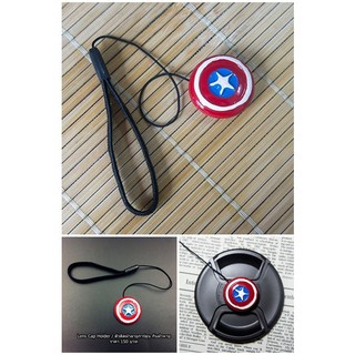 ตัวติดฝาลายลายกัปตัน กันฝาหาย  ( Lens Cap Holder )