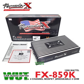 FORMULA-X เครื่องเสียงรถยนต์/เพาเวอร์แอมป์ขับลำโพงเสียงกลางแหลม4Channel กำลังขับ 1200วัตต์RMSx4Ch FORMULA-X รุ่น FX-859K