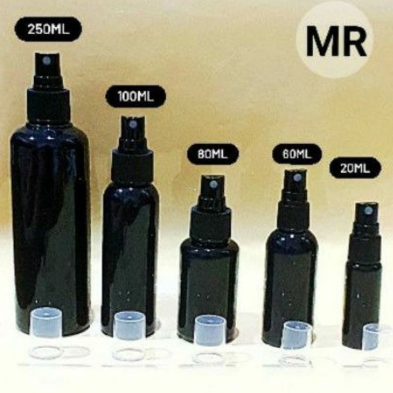 Hitam ขวดสเปรย์สีดํา 60ml 100ml 250ml+ฝาสเปรย์ | ขวดพลาสติกภาชนะรีฟิล