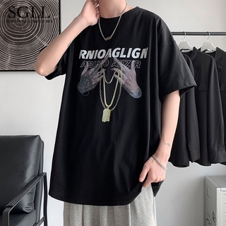 【Size S-8XL】เสื้อยืดแขนสั้นขนาดใหญ่เสื้อยืดฮิปฮอปฤดูร้อนใหม่เสื้อยืดแขนสั้นเสื้อยืดสไตล์ยุโรปและอเมริกาอินเทรนด์แขนสั้นเสื้อยืดผู้ชาย