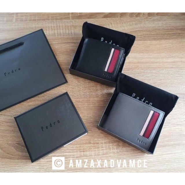 Free!! EMS. กระเป๋าสตางค์แบบสั้นผู้ชาย PEDRO SHORT WALLET แท้100% สินค้า Premium Out-let