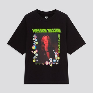 เสื้อยืดแขนสั้น ผ้าฝ้าย พิมพ์ลาย Uber Billie Eilish Co สําหรับผู้ชาย และผู้หญิง ใหม่