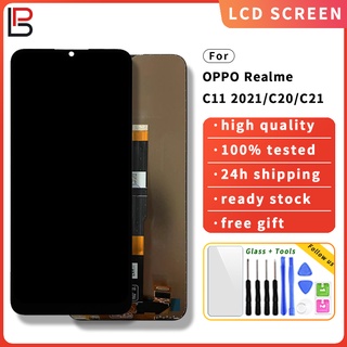 อะไหล่หน้าจอสัมผัส Lcd แบบเปลี่ยน สําหรับ OPPO Realme C11 2021 C20 C21 Narzo 50i RMX3201