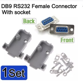 ชุดหัวประกอบ DB-9 DB9 RS232 Female / Female Connector with socket D-Sub 9 pin PCB Connector