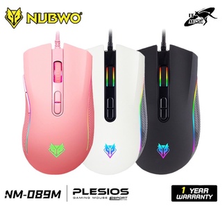 NUBWO PLESIOS NM-89M MACRO เม้าส์เกมมิ่งมาโคร มีไฟ RGB