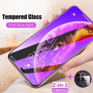 iPhone 12 Tempered Glass For iPhone 12 Mini 11 Pro XS Max X XR 8 7 6 6S Plus SE 2020 Anti-Blue Light Ray Full Coverage Screen Protector Protective Glass Film