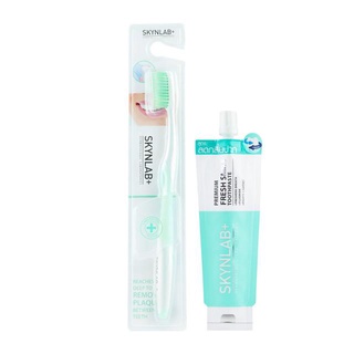 SKYNLAB+ Premium Slim Soft Toothbrush แปรงสีฟัน สกินแล็บ แถมยาสีฟัน 12g.