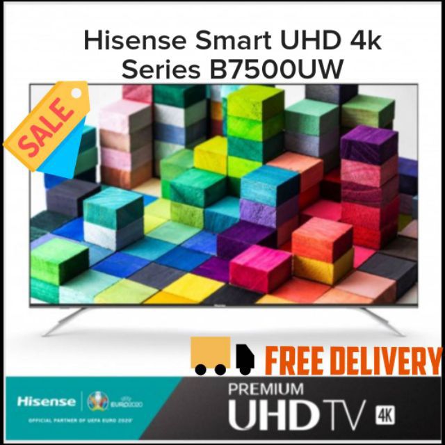 Hisense Smart UHD 4K TV 50" รุ่น 50B7500UW สินค้าตั้งโชว์ตามตัวแทนจำหน่าย ประกันร้าน 3 เดือน