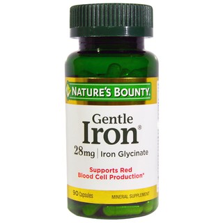 Natures Bounty, Gentle Iron, 28 mg, 90 Capsules