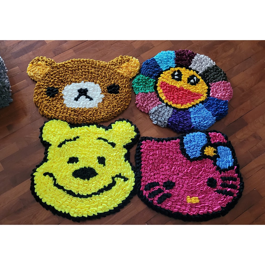 [🔥พร้อมส่ง🔥] พรมเช็ดเท้า ลายการ์ตูน งานแฮนด์เมด (Handmade) ขนนุ่ม  ตกแต่งบ้าน ของใช้ในบ้าน