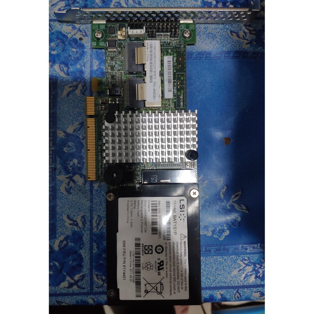 Card RAID Controller HP P212 SAS support raid 0 , 1 , 5 with 512M พร้อม