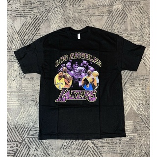 คอลูกเรือเสื้อยืดคอกลมขายดี เสื้อยืดลําลอง แขนสั้น พิมพ์ลาย Shaq Bootleg Raptee Legend Back 2 Back Lakers AHbeeb30CIdfdb