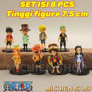 ของเล่นเด็ก One Piece D.Liffy Roronoa Zoro Nico Robin 8 ชิ้น