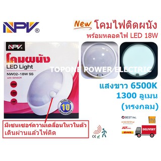 NPV โคมติดผนัง NW02-18W SS แสงขาว 6500K