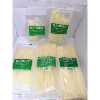 "BANDEX" CABLE TIE NYLON WHITE  COLOR  (100เส้น/แพ็ค)