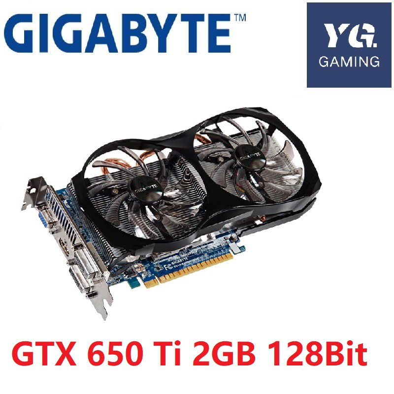 GIGABYTE GTX 650 Ti 2GB 128Bit GDDR5 สําหรับ nVIDIA Geforce GTX650 Ti กราฟิกการ์ดใช้
