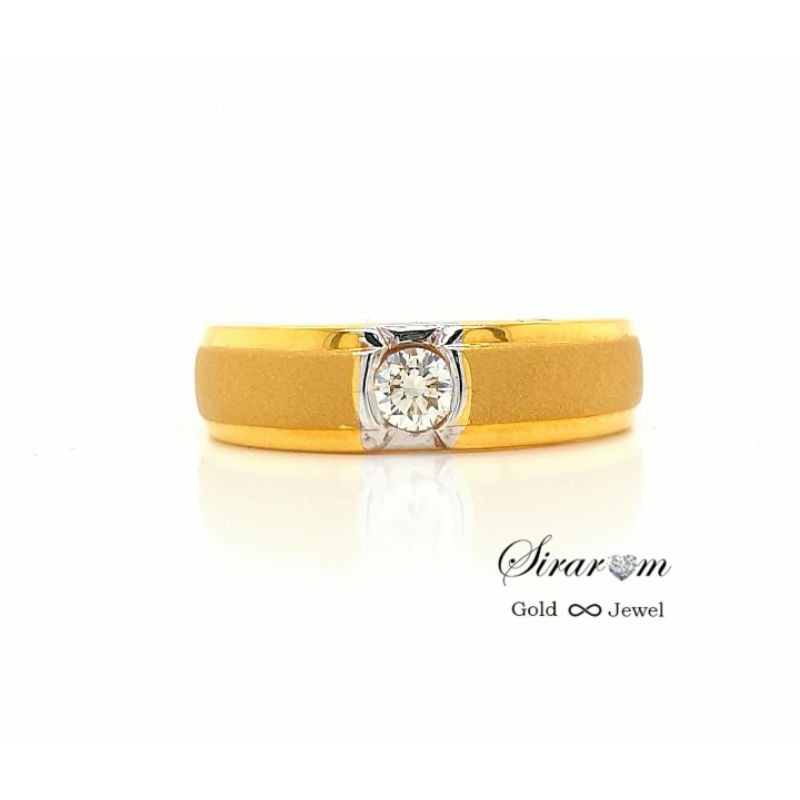 แหวนชาย แหวนเพชรแท้ แหวนแต่งงานงานทองแท้90% มีใบรับประกันทางร้านทุกชิ้น
