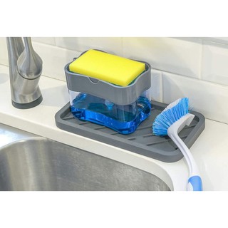 Soap pump Sponge Caddy ที่วางฟองน้ำกดน้ำยาล้างจานอัจฉริยะ