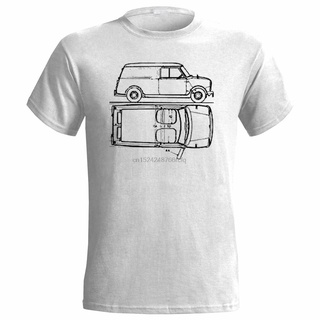 สไตล์ใหม่ Austin Mini Van Blueprint Mens T Shirt Classic Car Leyland British Motor Round Neck Short Sleeves Cotton Tops