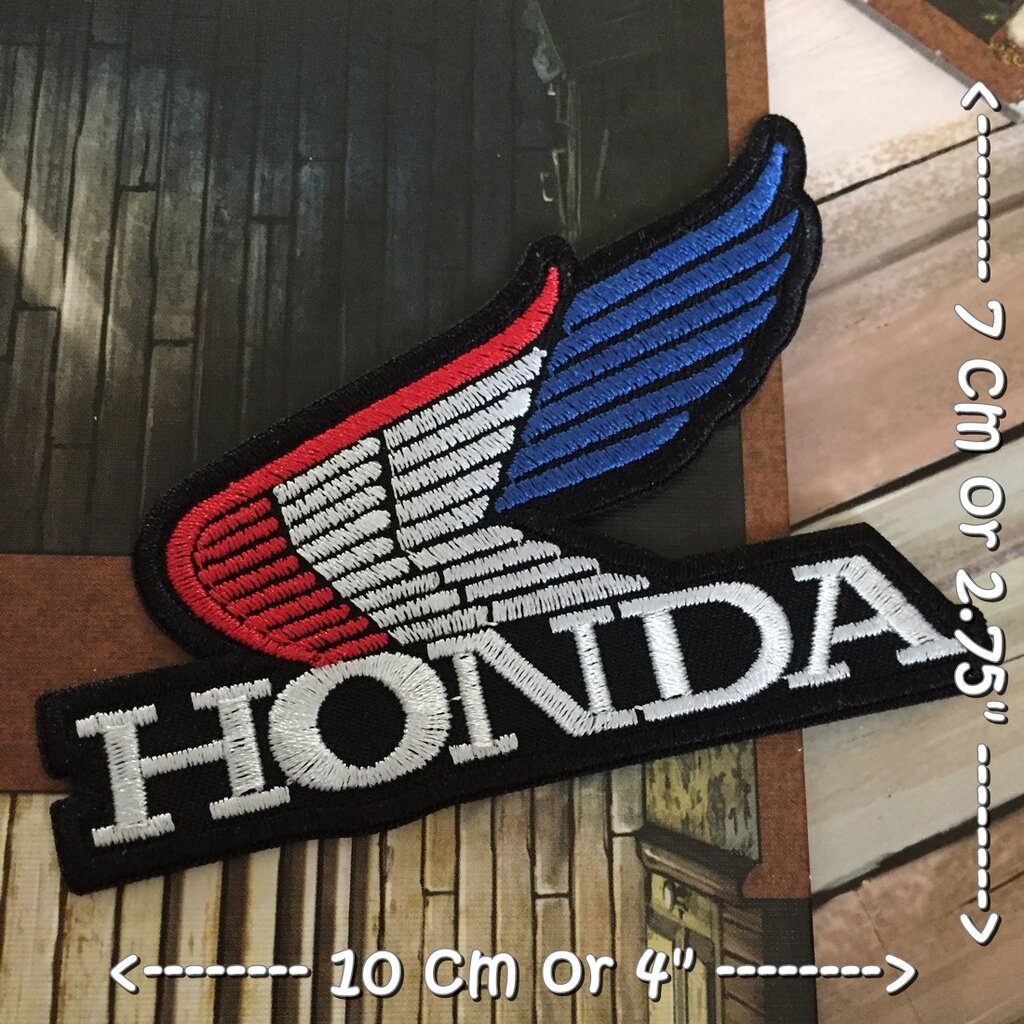 Honda ตัวรีดติดเสื้อ อาร์มรีด อาร์มปัก ตกแต่งเสื้อผ้า หมวก กระเป๋า แจ๊คเก็ตยีนส์ Racing Embroidered Iron on Patch 4