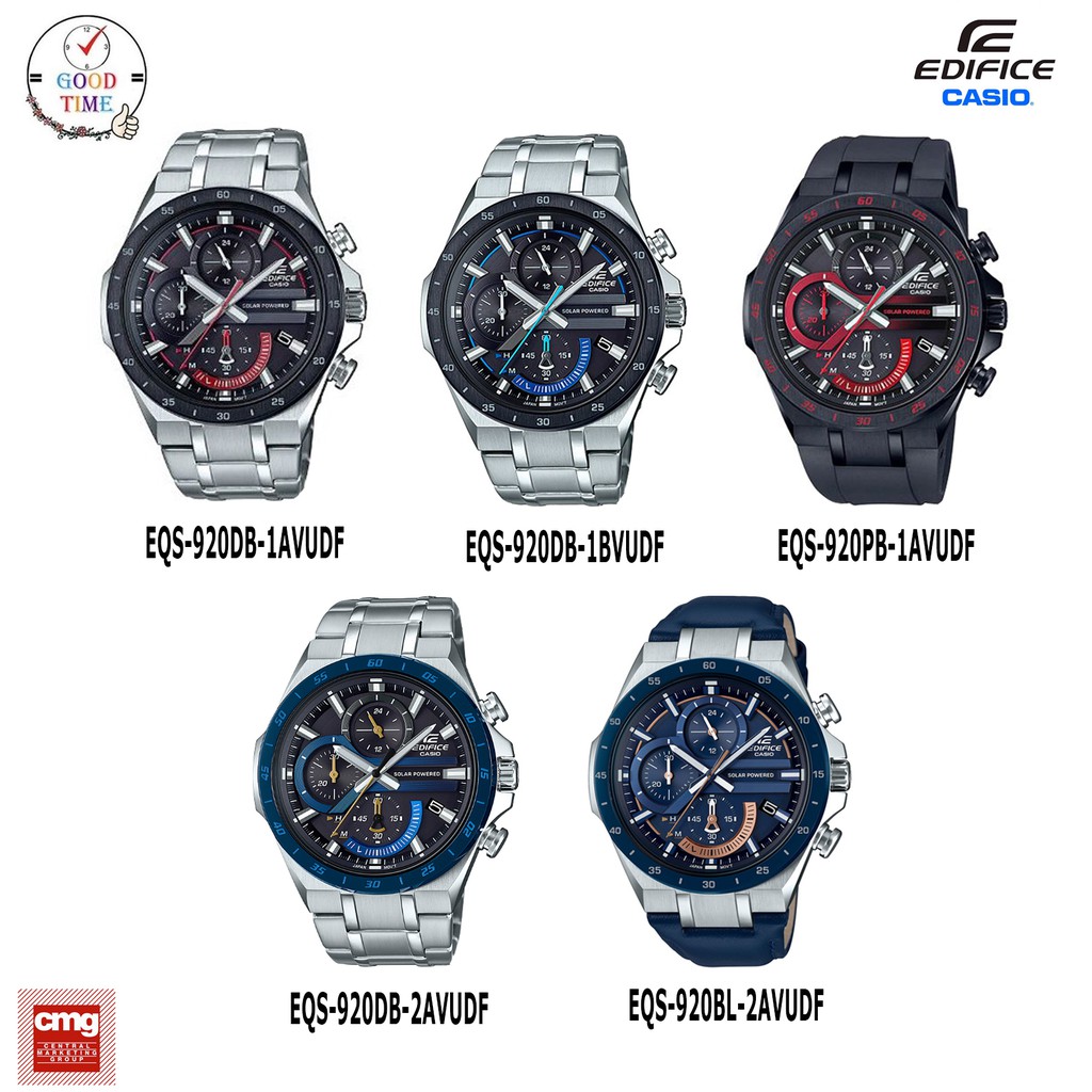 Casio Edifice แท้ นาฬิกาข้อมือผู้ชาย รุ่น EQS-920DB EQS-920BL-2AVUDF  (สินค้าใหม่ ของแท้ มีใบรับประกัน CMG)