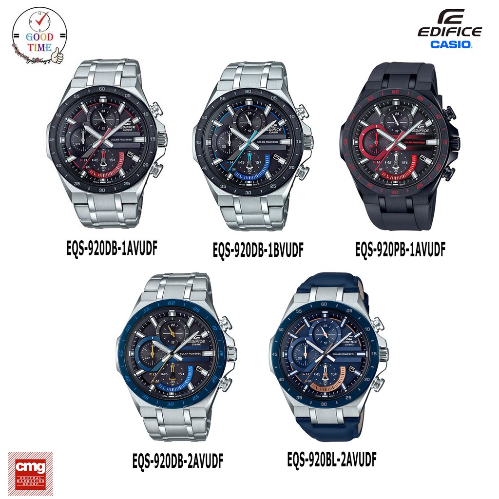 Casio Edifice แท้ นาฬิกาข้อมือผู้ชาย รุ่น EQS-920DB EQS-920BL-2AVUDF  (สินค้าใหม่ ของแท้ มีใบรับประก