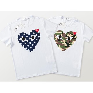 PLAY plus size T-shirt loose letter cotton shirt topsเสื้อยืด