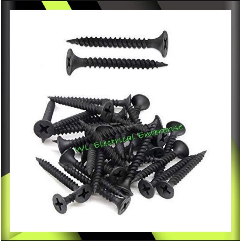 6 1Black Zinc Wood CSK Drywall Screw