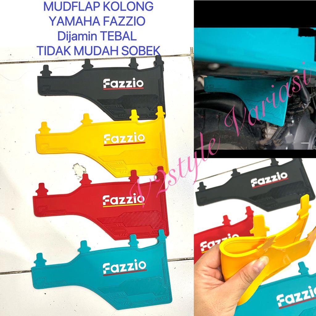 Mudflap RUBBER FAZZION THICK PREMIUM MUD Retainer PNP อุปกรณ์เสริม MUDFLAPIZIO WATER CIPRAT Retainer MUD FAAZZIO อุปกรณ์เสริมรถจักรยานยนต์ YAMAHA FAZZIO ยางสับปะรดต้นฉบับ