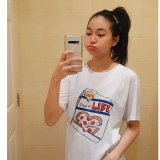 【NEW】เสื้อยืด  Pizza มีอก32-50 Dream Big Thsirt