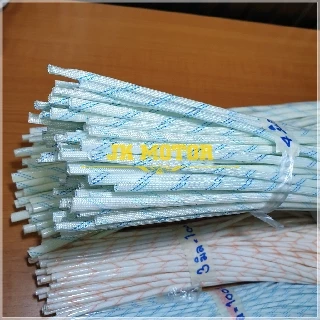 ปลอกสายใยแก้ว ปลอกทนความร้อน 1, 2, 3, 4, 5 มม. 100เส้น/แพ็ค ท่อทนความร้อน ปลอกหุ้มสายไฟ ปลอกหุ้มทองแดง Fiberglass