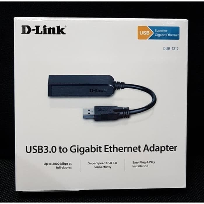 Usb 3.0 to Gigabit อะแดปเตอร์อีเธอร์เน็ต DLINK / DLINK USB LAN DUB 1312
