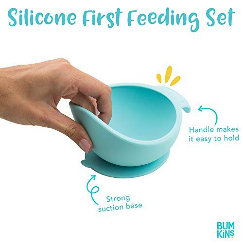 BUMKINS เซ็ตถ้วยซิลิโคน ฝึกทานอาหาร First Feeding Set 6 เดือนขึ้นไป