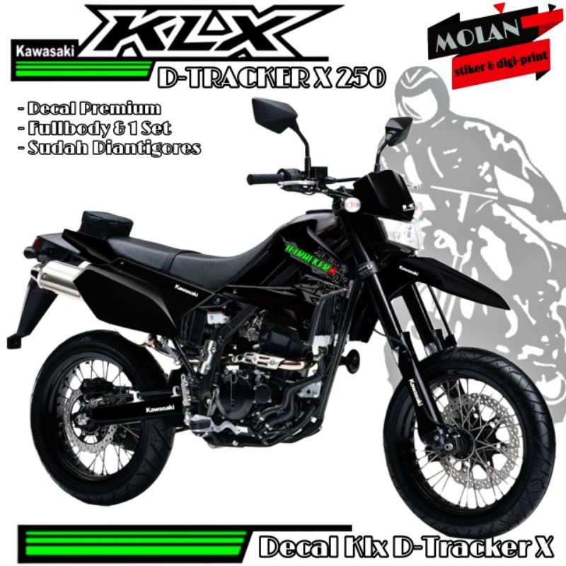 สติ๊กเกอร์รูปลอก Striping Variation Fullbody KLX D-TRACKER X 250 - สติ๊กเกอร์ Kawasaki Dtracker X - สีดํา