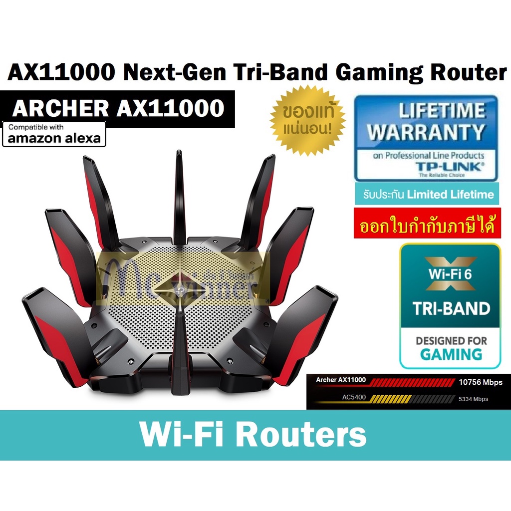 ROUTER TP-LINK (ARCHER AX11000) AX11000 Next-Gen Tri-Band Gaming Router ประกันตลอดการใช้งาน *ของแท้ ประกันศูนย์*