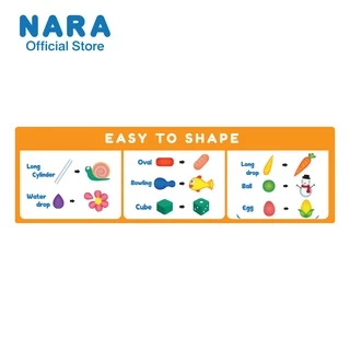 NARA Dough แป้งโดว์ไร้สารกลูเต็น ขนาด 120 กรัม 3 กระปุก 3 สี